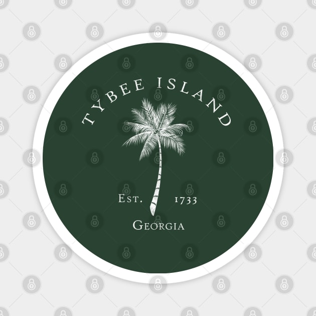 Tybee Island Georgia Est 1712 Vintage Palm Old Style Magnet by TGKelly